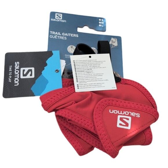 Salomon Handbags - Salomon Trail Gaiter Red Size Medium NEW in Package